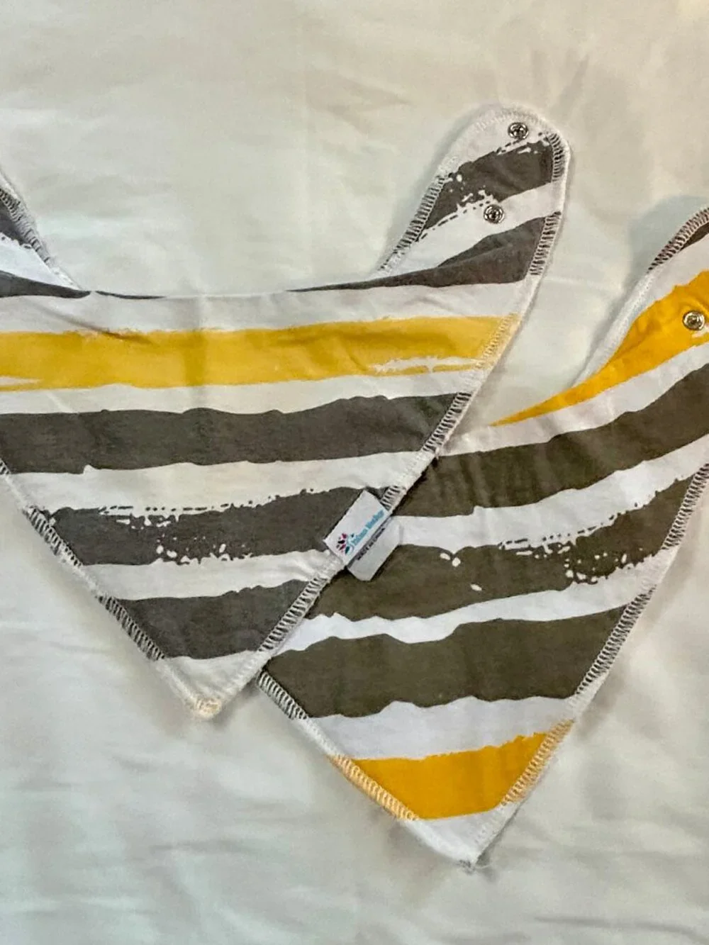 6 Pack Baby Bandana Bibs with Snaps - Like New and Good Condition